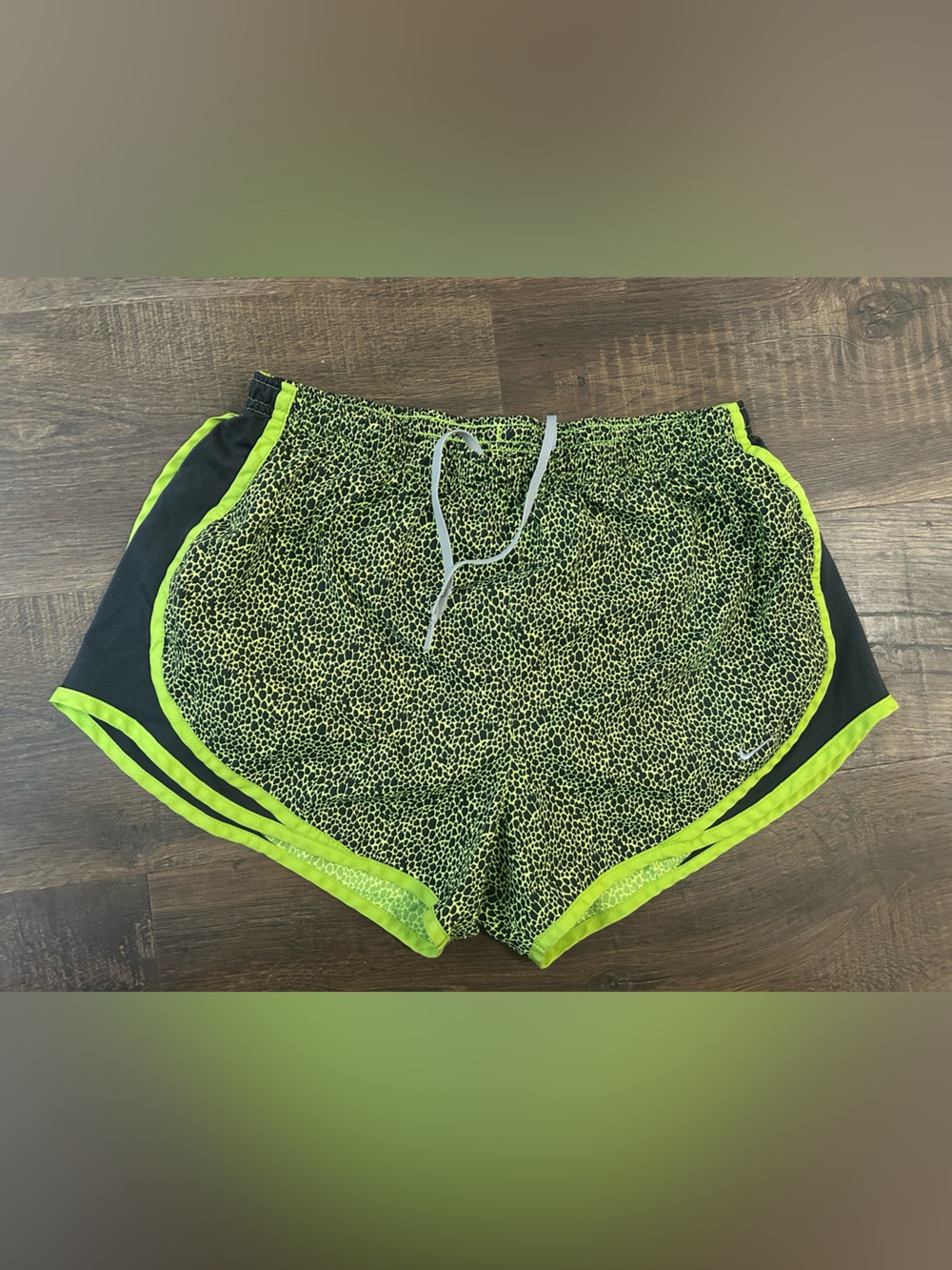 Nike neon yellow and black Athletic Shorts size L